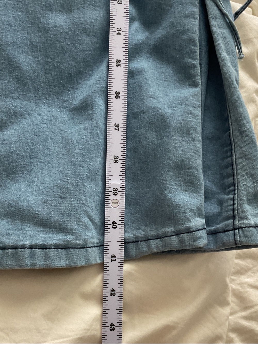 Plus 2XL Women's Light Blue Lace-Up Flare Jeans - Picture 13 of 13